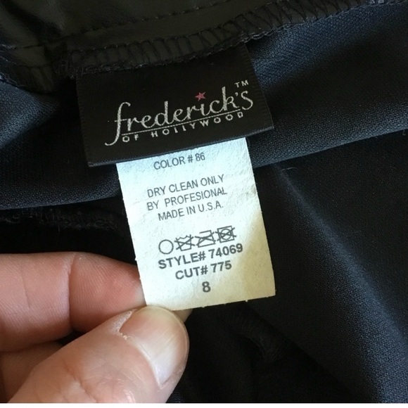 Vintage 80’s 90’s Frederick’s of Hollywood Pleather Back Lace Tie Fringe Jacket - Picture 14 of 14